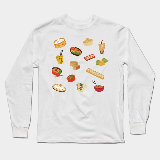 Chinese Foods Long Sleeve T-Shirt by Smuchie